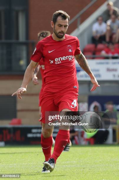 Alex Lawless of Leyton Orient during the National League match between Leyton Orient and Eastleigh at The Matchroom Stadium on August 26, 2017 in...