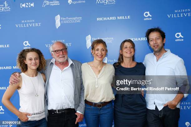 Team of the movie "Otez-moi d'un doute" , actors Alice de Lencquesaing, Andre Wilms and director Carine Tardieu and guests attend the 10th Angouleme...