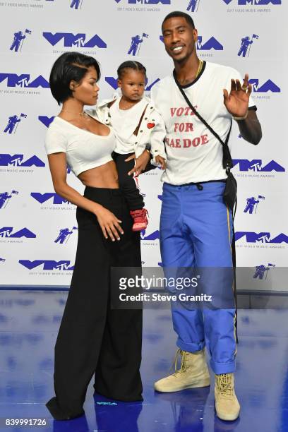 Teyana Taylor Iman Shumpert and their daughter attend the 2017 MTV Video Music Awards at The Forum on August 27, 2017 in Inglewood, California.