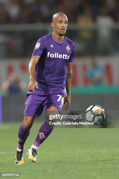 Bruno Gaspar of ACF Fiorentina in action during the Serie A match between ACF Fiorentina and UC Sampdoria at Stadio Artemio Franchi on August 27,...