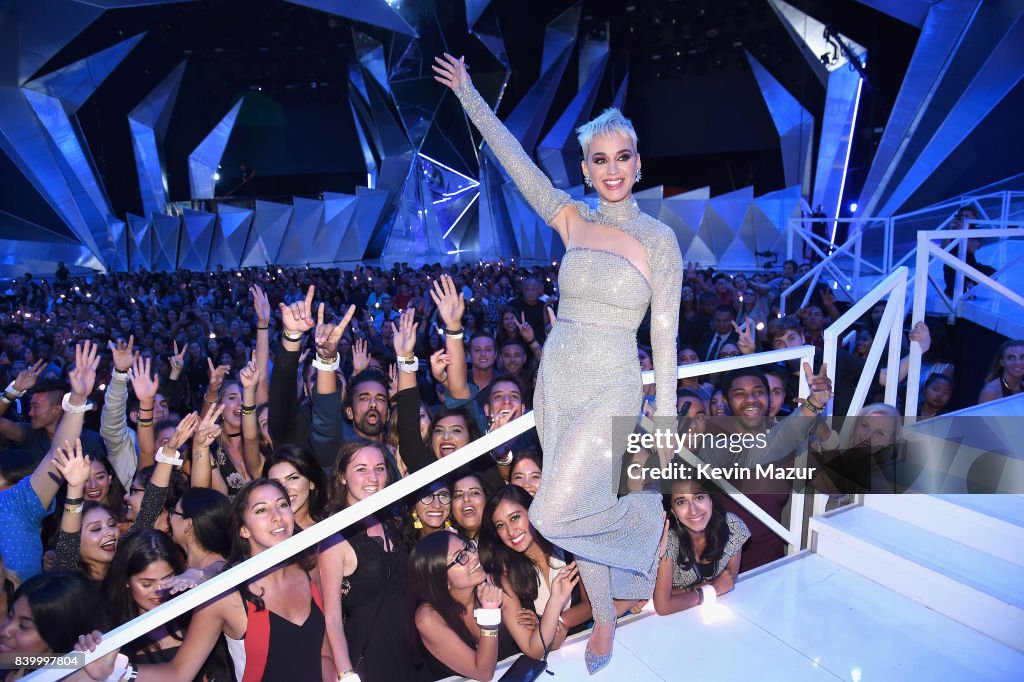 2017 Musically Katy Perry during the 2017 MTV Video Music Awards at The Forum on ...