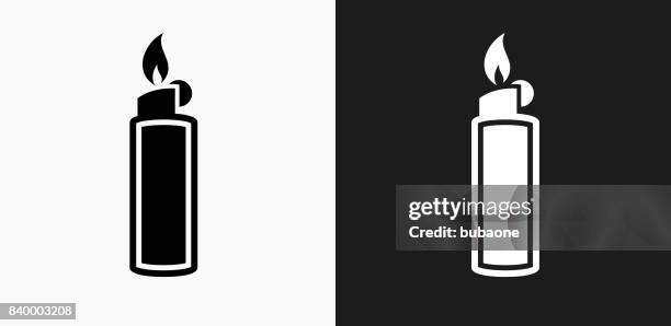 lighter icon on black and white vector backgrounds - lighter stock illustrations