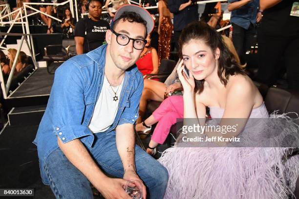 Musician Jack Antonoff and Lorde attend the 2017 MTV Video Music Awards at The Forum on August 27, 2017 in Inglewood, California.