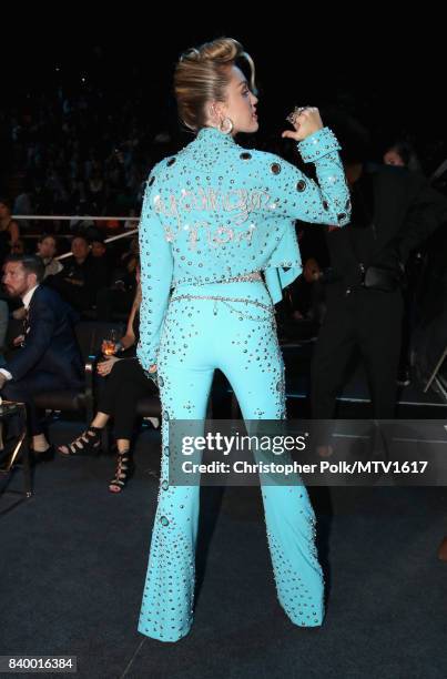 Miley Cyrus attends the 2017 MTV Video Music Awards at The Forum on August 27, 2017 in Inglewood, California.