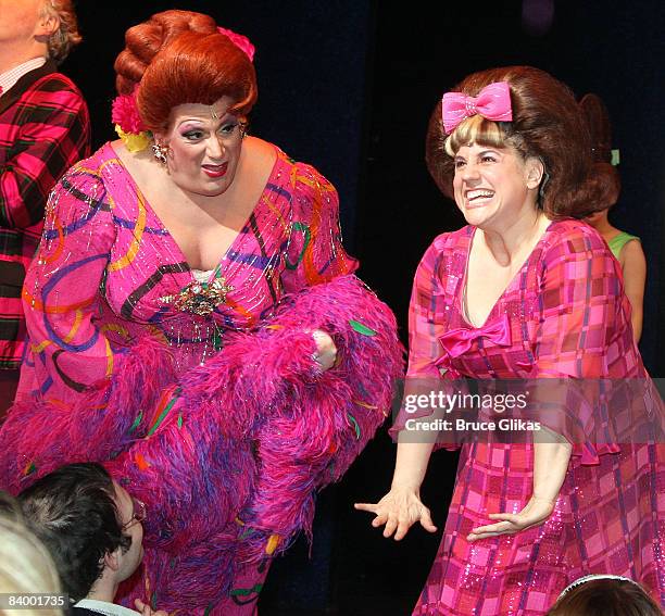 Harvey Fierstein and Marissa Jaret Winokur take their curtain call as Winokur returns to her Tony winning role as Tracy Turnblad in the hit musical...