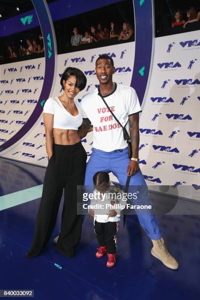 Teyana Taylor, Iman Shumpert and Iman Tayla Shumpert Jr. Attend the 2017 MTV Video Music Awards at The Forum on August 27, 2017 in Inglewood,...