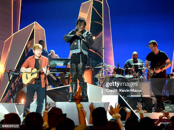 Lil Uzi Vert performs during the 2017 MTV Video Music Awards at The Forum on August 27, 2017 in Inglewood, California.