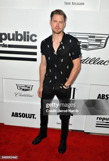 Chord Overstreet attends the VMA after party hosted by Republic Records and Cadillac at TAO restaurant at the Dream Hotel on August 27, 2017 in Los...