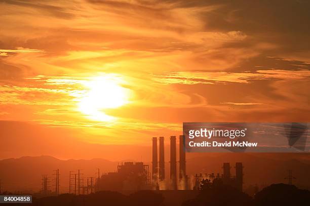 The Department of Water and Power San Fernando Valley Generating Station is seen December 11, 2008 in Sun Valley, California. Under a new climate...