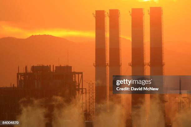 The Department of Water and Power San Fernando Valley Generating Station is seen December 11, 2008 in Sun Valley, California. Under a new climate...