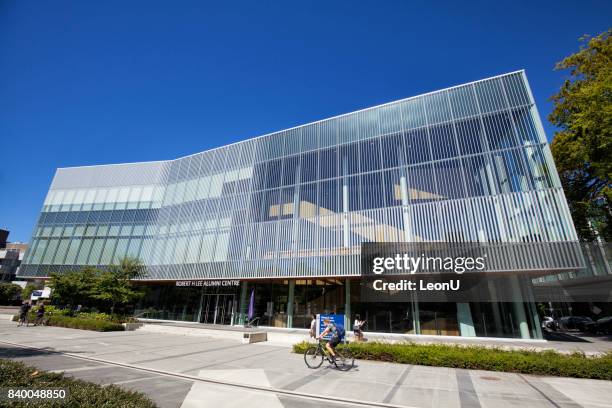 robert h lee alumni centre in ubc, vancouver, canada - the blue man group in vancouver stock pictures, royalty-free photos & images