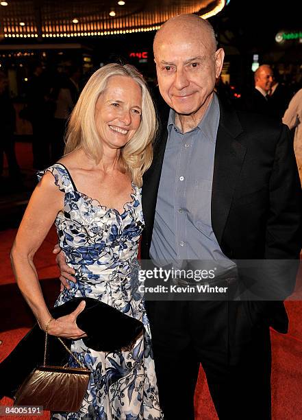 Actor Alan Arkin and his wife Suzanne Newlander Arkin arrive at the premiere of 20th Century Fox's "Marley & Me" held at the Mann Village Theater on...