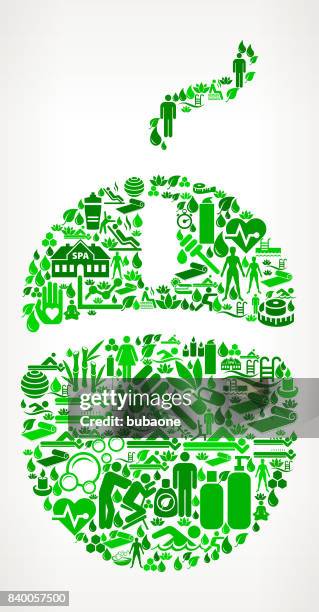 computer mouse health and wellness icon set background pattern - sit ups stock illustrations