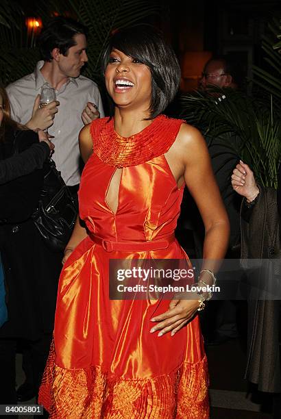 Actress Taraji P. Henson attends the after party for "The Curious Case of Benjamin Button" screening hosted by The Cinema Society, Pamella Rolland,...
