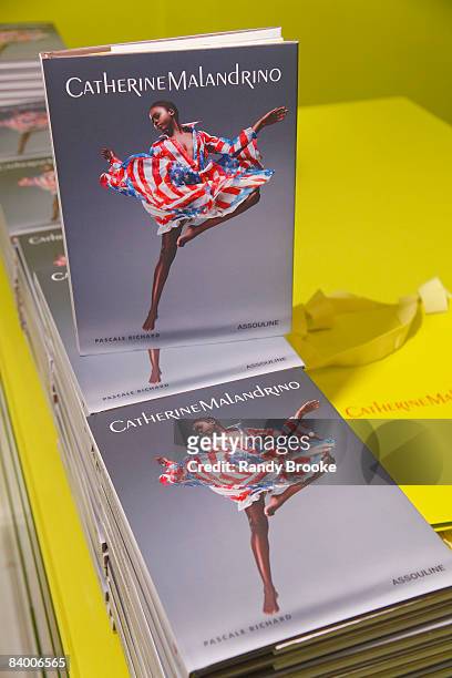 Catherine Malandrino's new Book "Catherine Malandrino" on display at the Catherine Malandrino boutique in the Meat Packing District on December 11,...