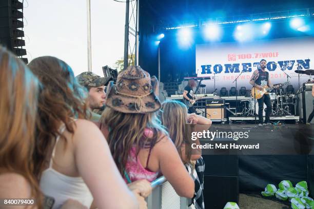 Country music singer Canaan Smith performs on stage during the Hometown Throwdown festival hosted by 100.7 The Wolf at Enumclaw Expo Center on August...