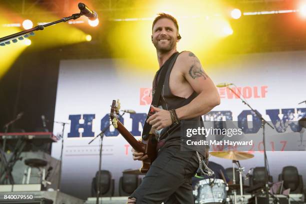 Country music singer Canaan Smith performs on stage during the Hometown Throwdown festival hosted by 100.7 The Wolf at Enumclaw Expo Center on August...