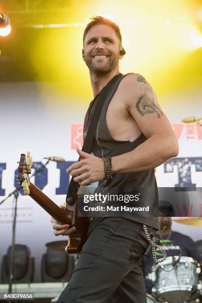 Country music singer Canaan Smith performs on stage during the Hometown Throwdown festival hosted by 100.7 The Wolf at Enumclaw Expo Center on August...