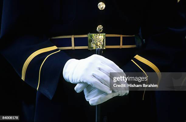 honor guard holding rifle, arlington national ceme - winchester virginia stock pictures, royalty-free photos & images