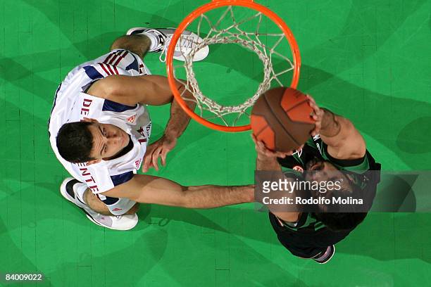 Eduardo Hernandez-Sonseca, #16 of DKV Joventut in action during the Euroleague Basketball Game 7 match between DKV Joventut and Lottomatica Roma on...