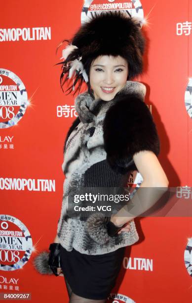 Beibi Gong arrives at the VOGUE COSMO Award in Beijing, China on December 11, 2008.