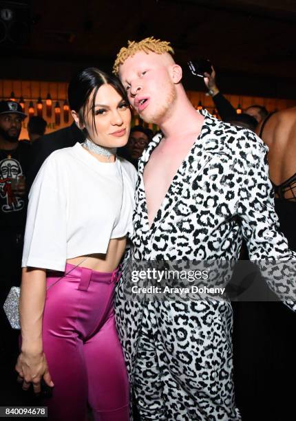 Jessie J and Shawn Ross attend the VMA after party hosted by Republic Records and Cadillac at TAO restaurant at the Dream Hotel on August 27, 2017 in...