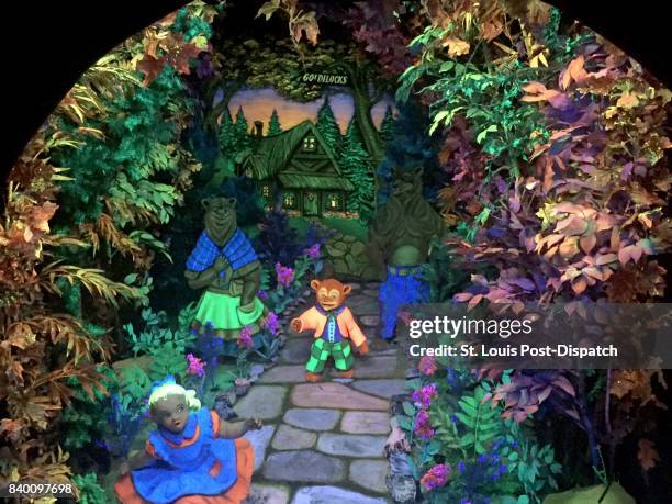 Goldilocks runs away from the three bears inside Fairyland Caverns and Mother Goose Village at Rock City. The scenes depicting several Mother Goose...