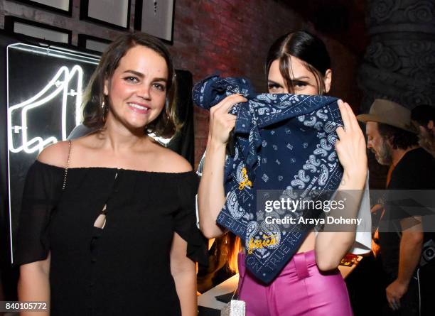 Jessie J and guest attend the VMA after party hosted by Republic Records and Cadillac at TAO restaurant at the Dream Hotel on August 27, 2017 in Los...