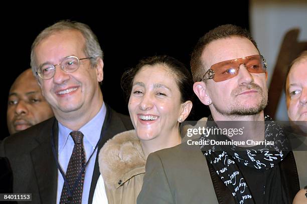 Mayor Walter Veltroni of Rome, Franco-Colombian politician and former FARC hostage Ingrid Betancourt, Laureate of the peace summit Award 2008 and...