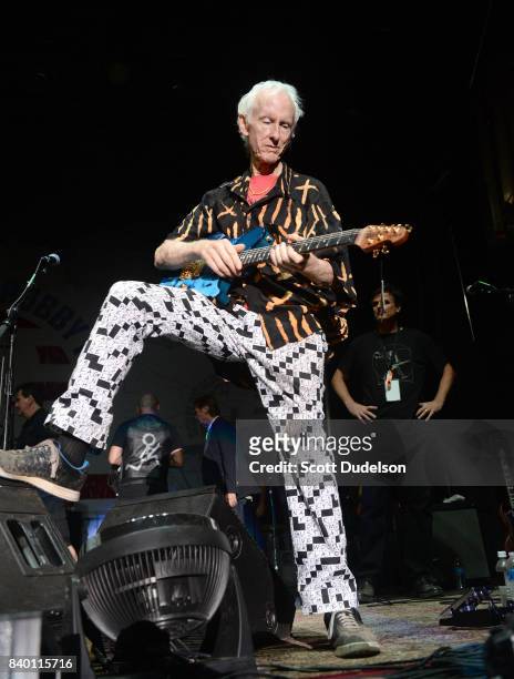 Guitarist Robby Krieger of The Doors performs onstage during the 10th annual Medlock Krieger All Star Concert benefiting St Judes Children's Research...