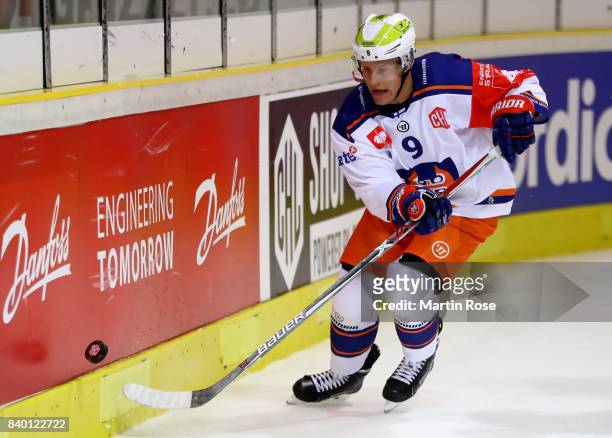 Aleksi Salonen of Tampere skates against the Grizzlys Wolfsburg during the Champions Hockey League match between Grizzlys Wolfsburg and Tappara...