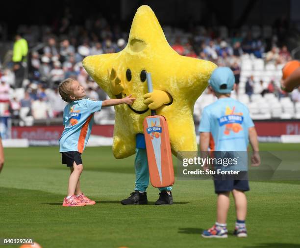 Children participate in ECB All Stars Cricket during the lunch interval during day two of the 2nd Investec Test match between England and West Indies...