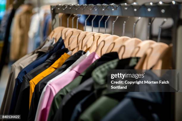 jackets on the rack - may in the summer stock pictures, royalty-free photos & images