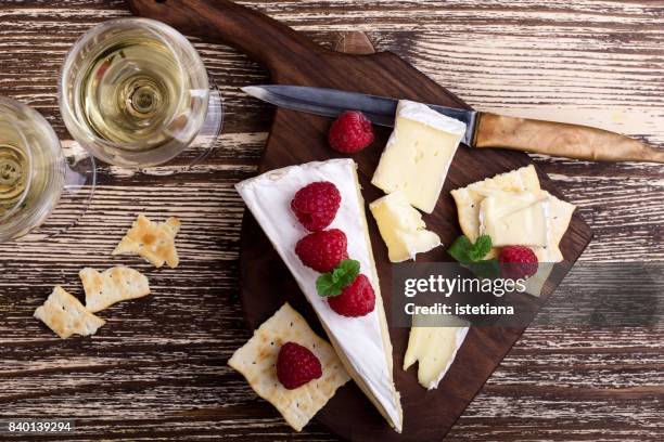 occasions. cheese platter - brie stock-fotos und bilder