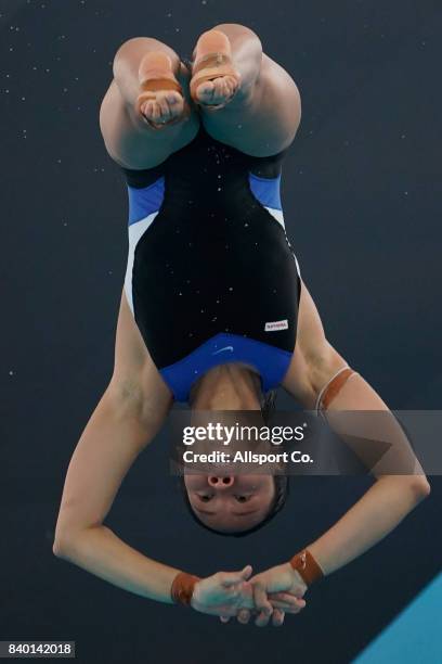 Pandelela Rinong of Malaysia competes during the Women Platform Diving Final at the Aquatic Centre as part of the 2017 SEA Games on August 28, 2017...