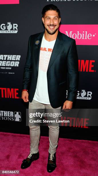 Television personality Brendan Schaub attends the VIP party before the boxing match between boxer Floyd Mayweather Jr. And Conor McGregor at T-Mobile...