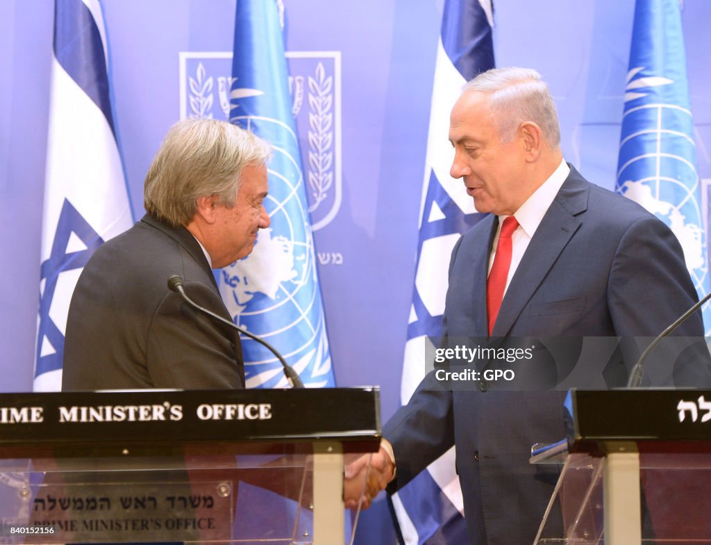 UN Secretary General Antonio Guterres Visits Israel
