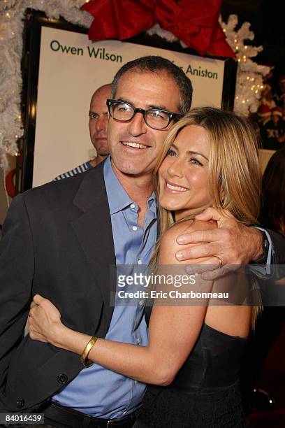 Director David Frankel and Jennifer Aniston at 20th Century Fox Premiere of 'Marley & Me' on December 11, 2008 at Mann's Village Theatre in Westwood,...