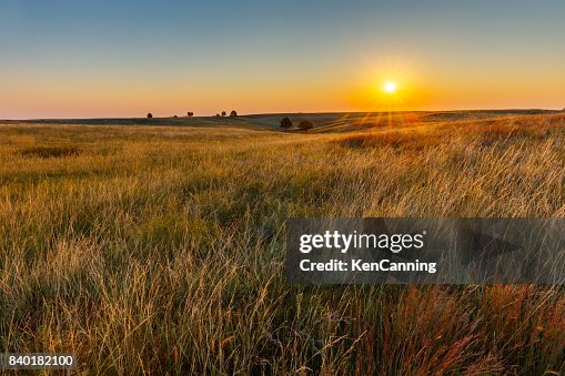 American Great Plains Prairie at Sunrise American Great Plains Prairie at Sunrise
