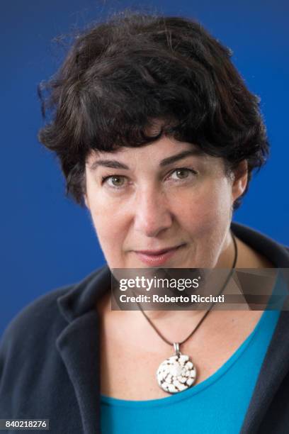 English author Joanne Harris attends a photocall during the annual Edinburgh International Book Festival at Charlotte Square Gardens on August 28,...