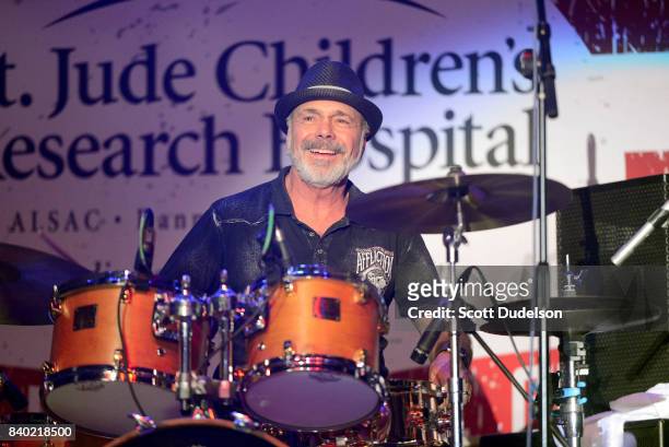 Rock and Roll Hall of Fame drummer Danny Seraphine of the band's Chicago and California Transit Authority performs onstage during the 10th annual...
