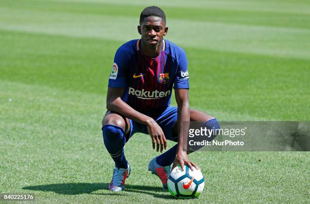 Presentation of Ousmane Dembele as new player of the FC Barcelona, in Barcelona, on August 28, 2017.