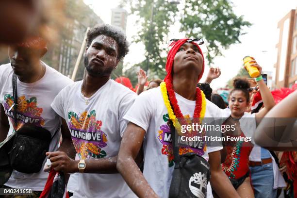 General view at the Red Bull Music Academy x Mangrove float at Notting Hill Carnival on August 28, 2017 in London, England.