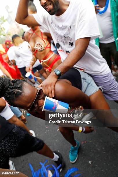 General view at the Red Bull Music Academy x Mangrove float at Notting Hill Carnival on August 28, 2017 in London, England.