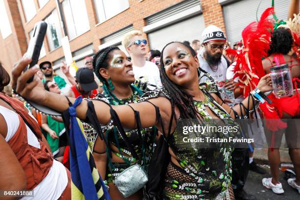 General view at the Red Bull Music Academy x Mangrove float at Notting Hill Carnival on August 28, 2017 in London, England.