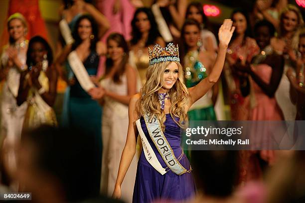 Miss Russia Kseniya Sukhinova wins the 58th Miss World at Sandton Convention Centre on December 13, 2008 in Johannesburg, South Africa.