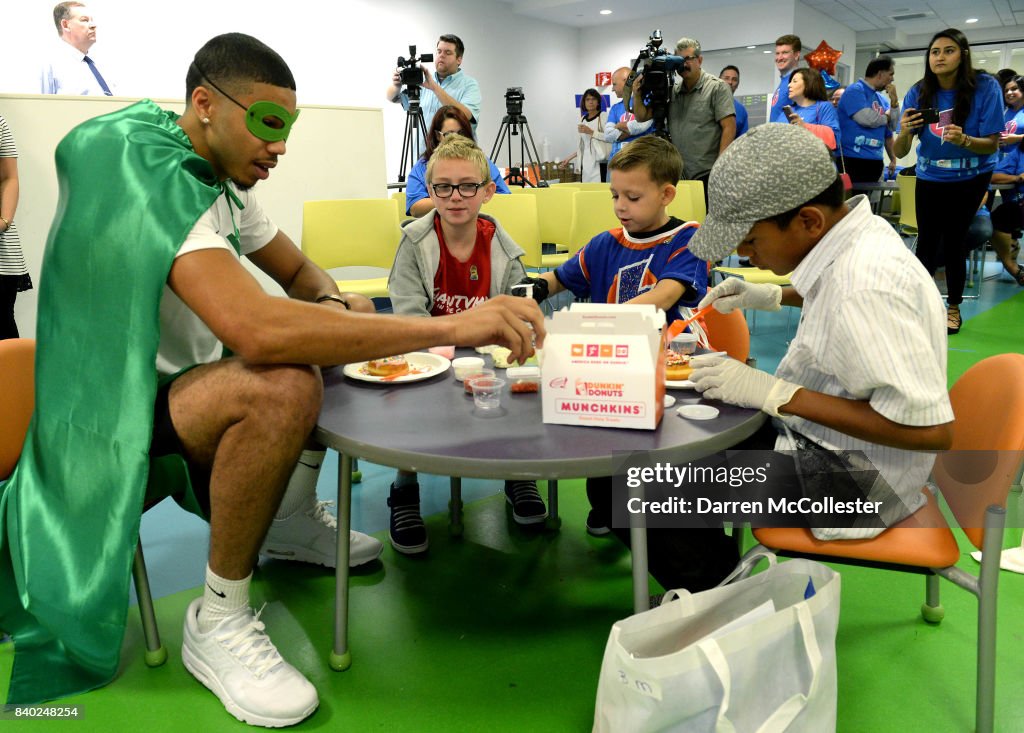 Boston Celtic Jayson Tatum Delivers Brave Gowns to Patients at Boston Children's Hospital with Joy in Childhood Foundation