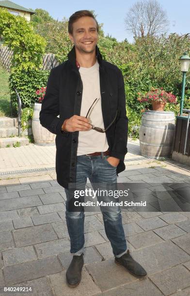 Michael Steinocher poses during a 'Soko Wien' photo call at Heuriger Trat-Wieser on August 28, 2017 in Klosterneuburg, Austria.