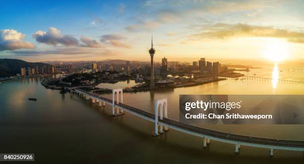 macau skyline in the morning - macao stock pictures, royalty-free photos & images