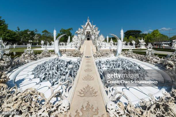 white temple or wat rong khun , chiang rai , thailand - wat rong khun stock pictures, royalty-free photos & images